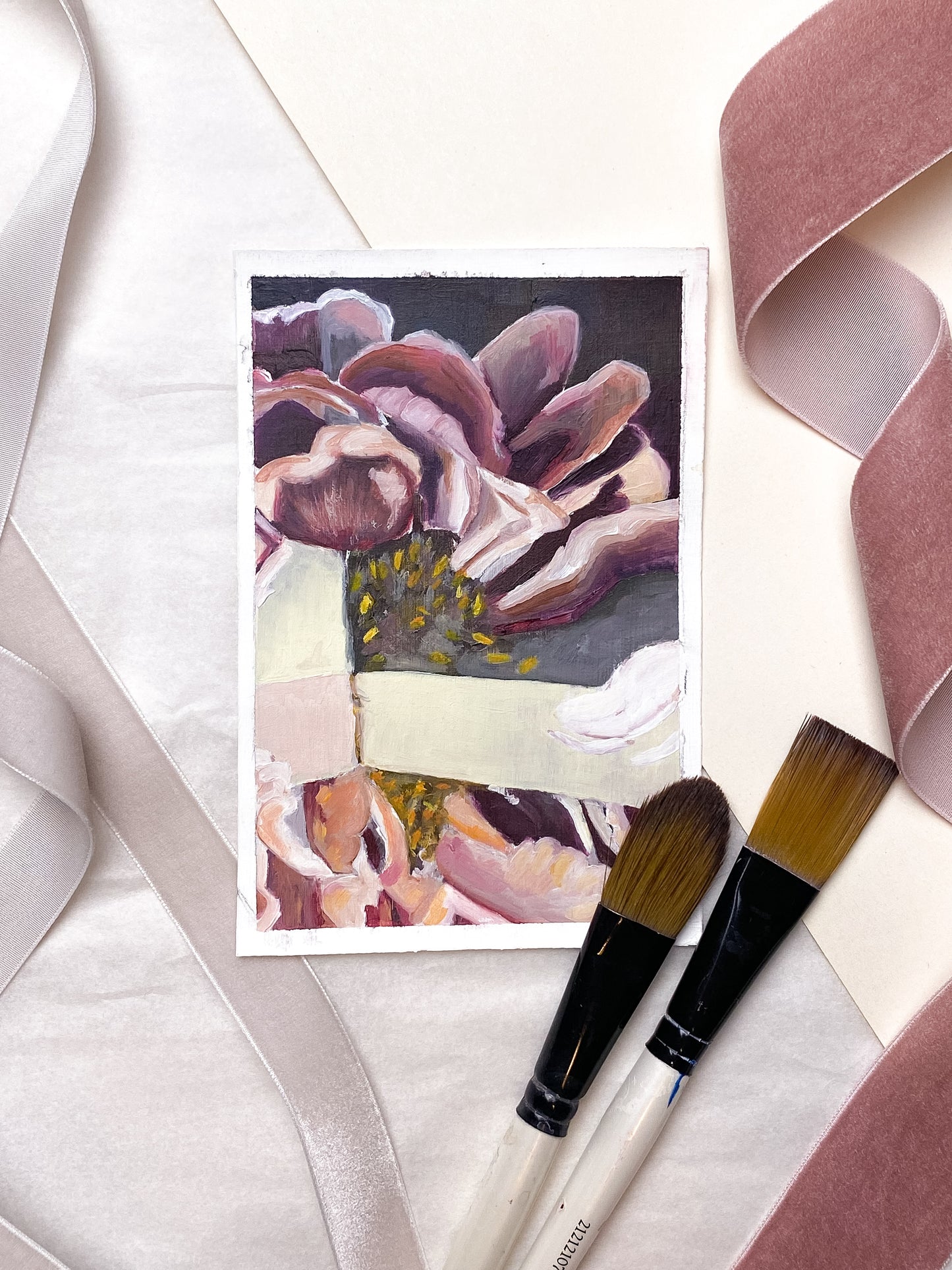 Birthday Offer Bonus Painting | No. 1 | Original Oil on Paper | Feminine Beauty Series
