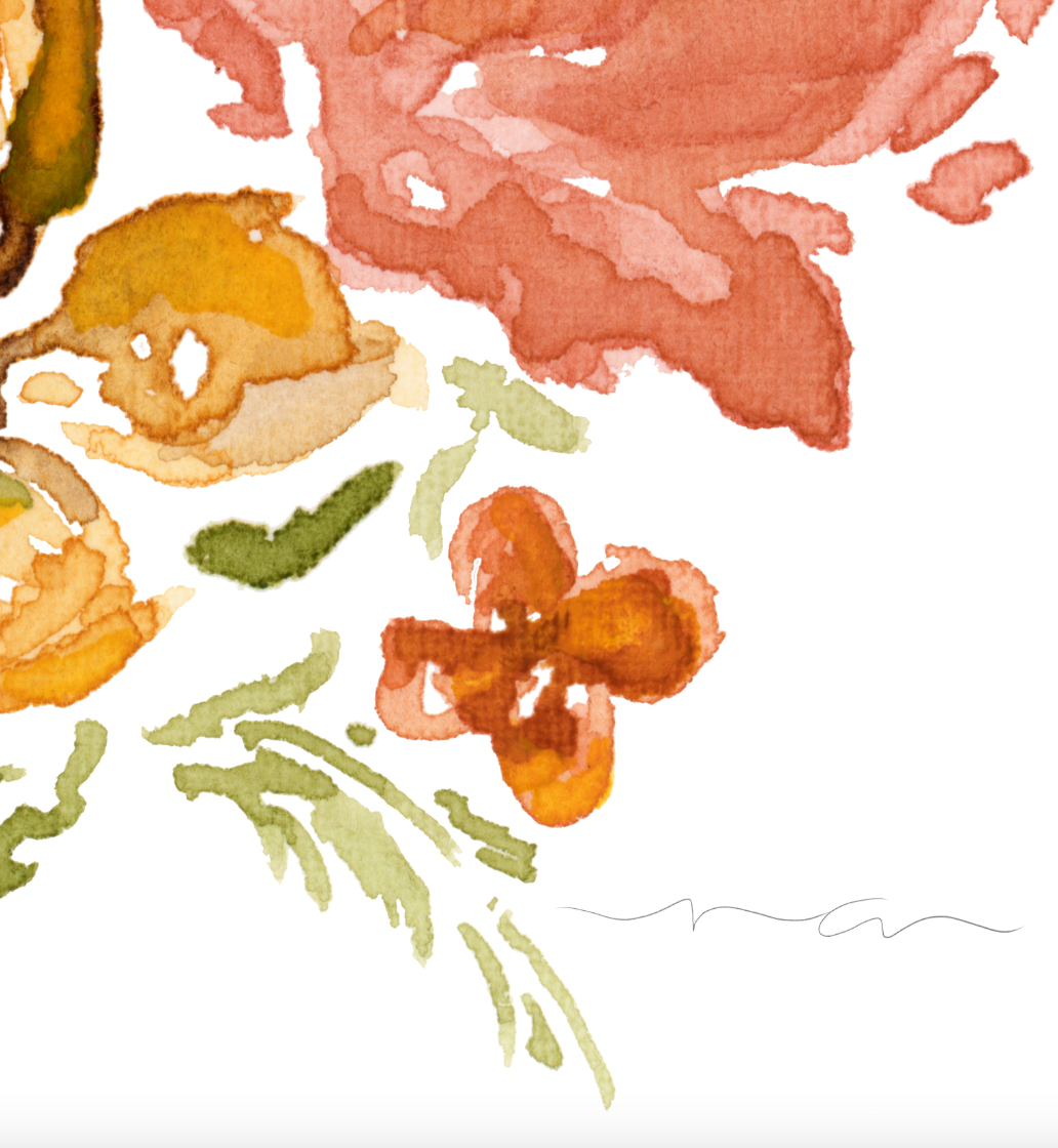 Bouquet | Watercolor Sketch | Digital Print