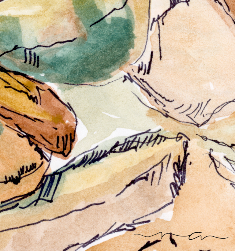 Stones | Watercolor Sketch | Digital Print