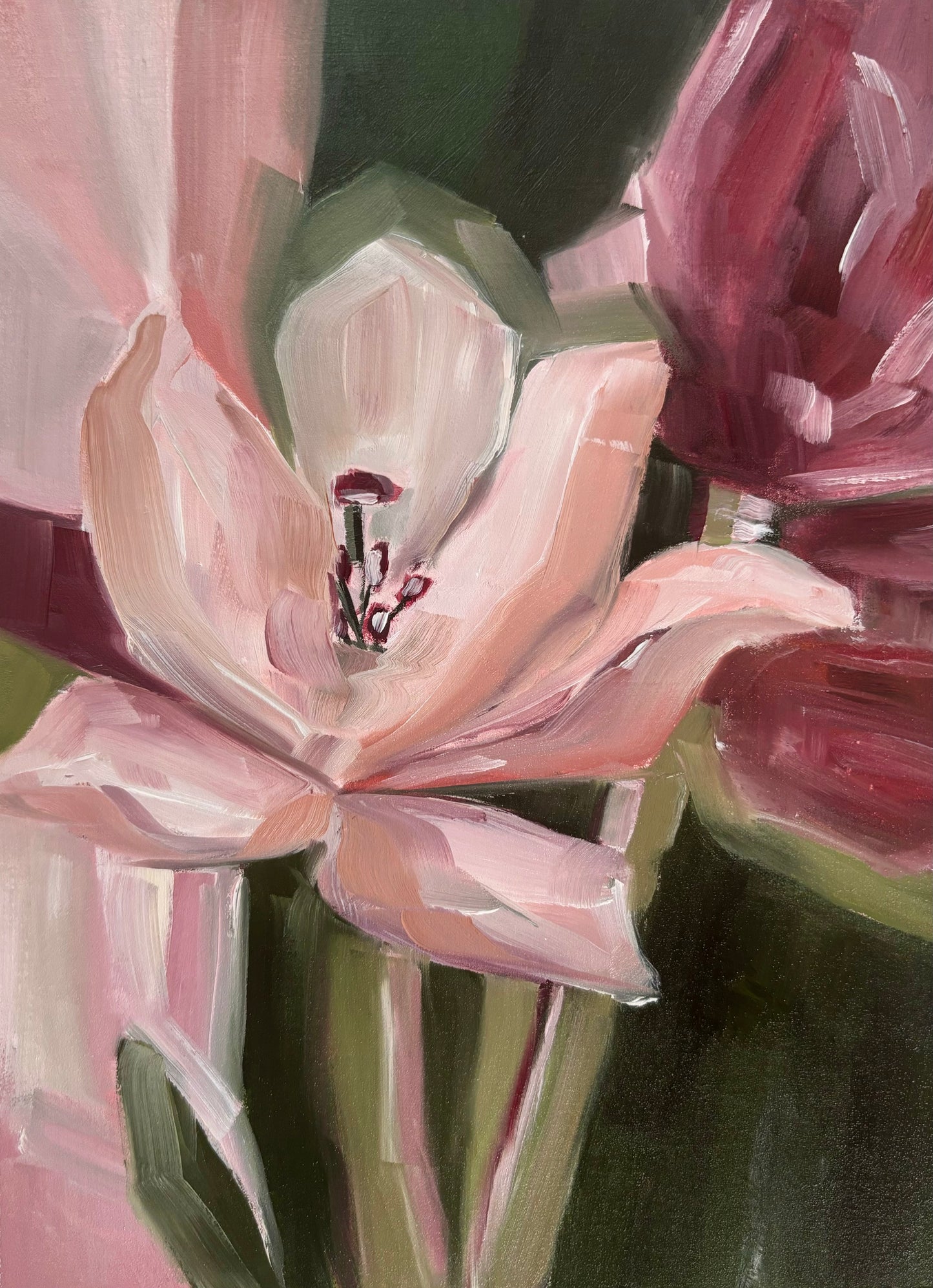 Day 10 - Daily Painting Challenge - Lily and Tulips
