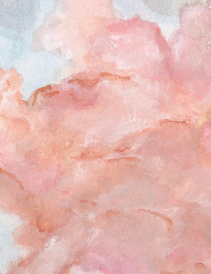 Candy Clouds | Watercolor Sketch | Digital Print