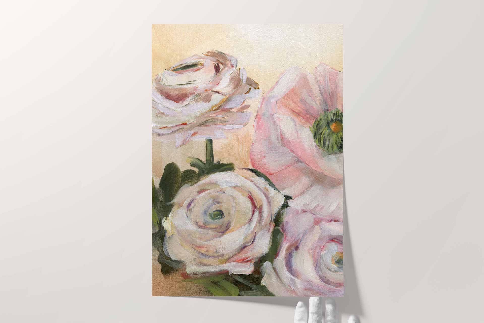 printed floral artwork on premium paper