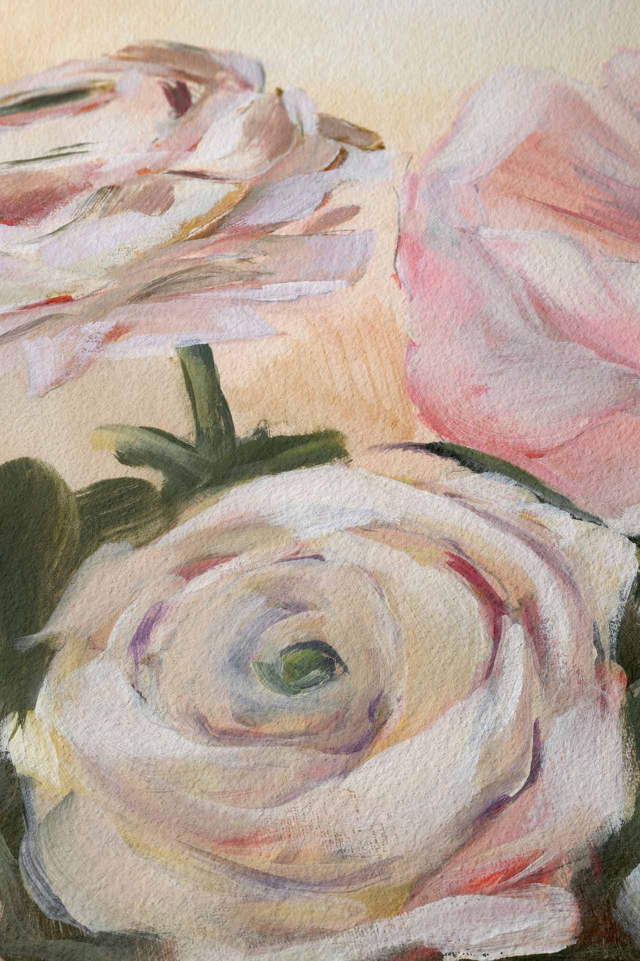 detail shot of beautiful paper art print