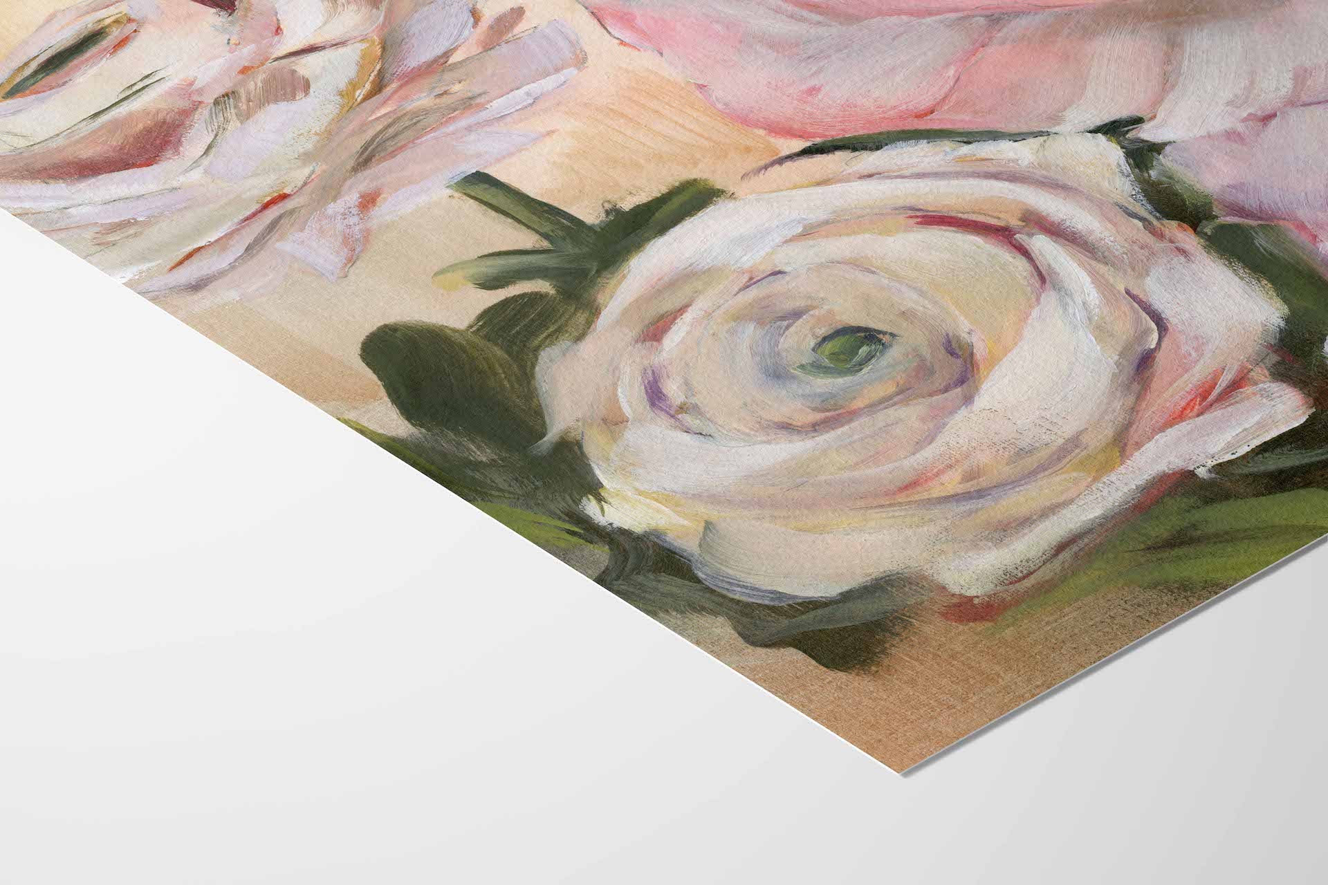 edge of floral art print on premium paper